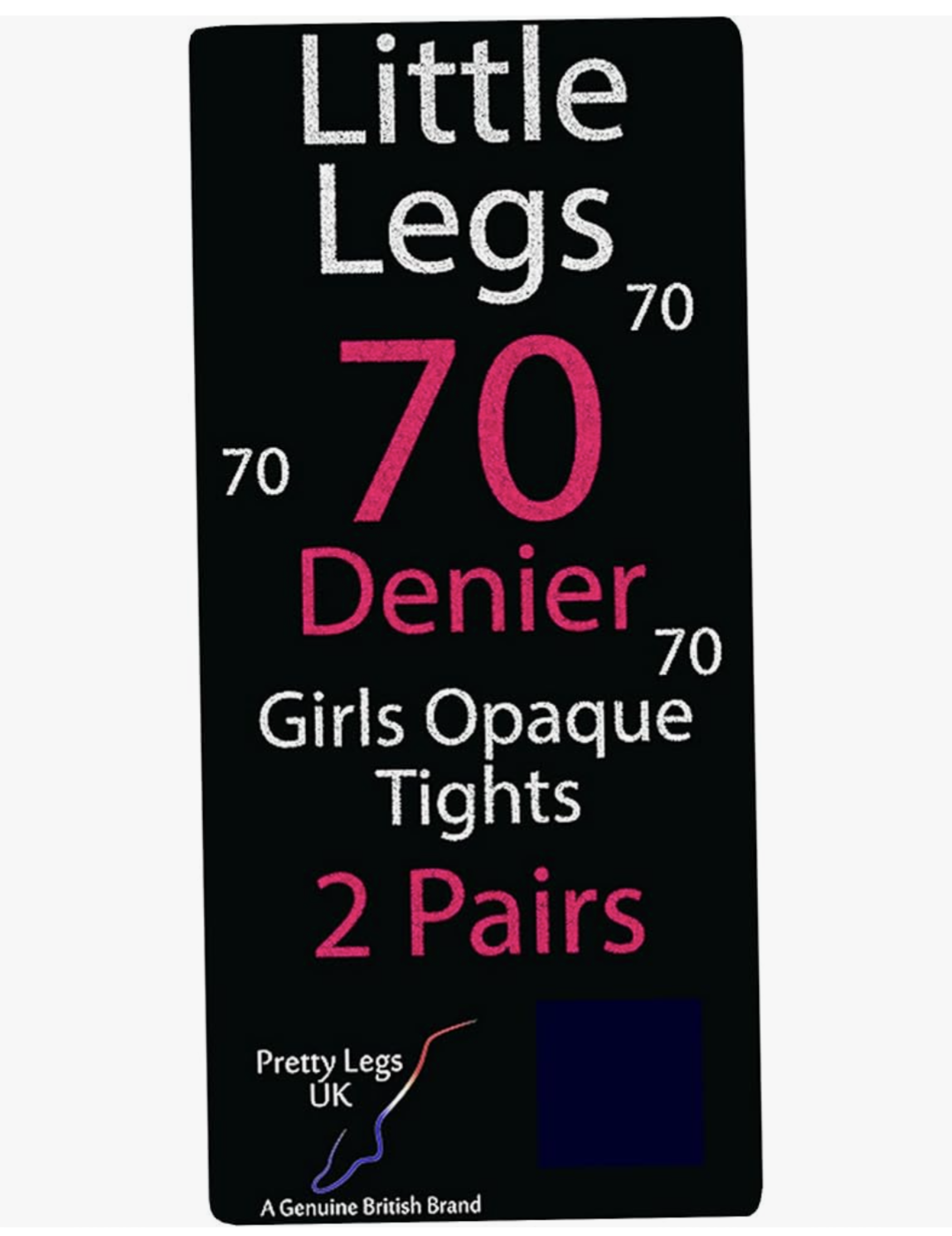 Girl's Pretty Little Legs 70 Denier Opaque Tights (2 Pair Pack) (11-13 Years, Green)