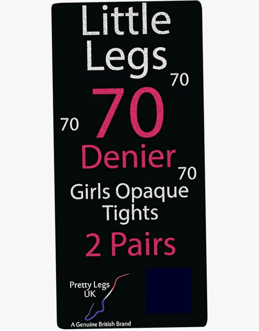 Collants opaques 70 deniers jolies petites jambes pour fille (Lot de 2 paires) (11-13 ans Gris)