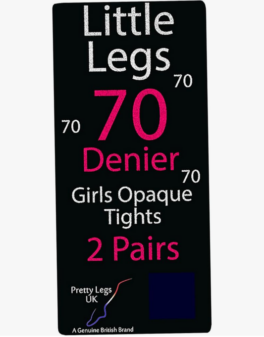 Collants opaques 70 deniers jolies petites jambes pour fille (Lot de 2 paires) (11-13 ans Gris)