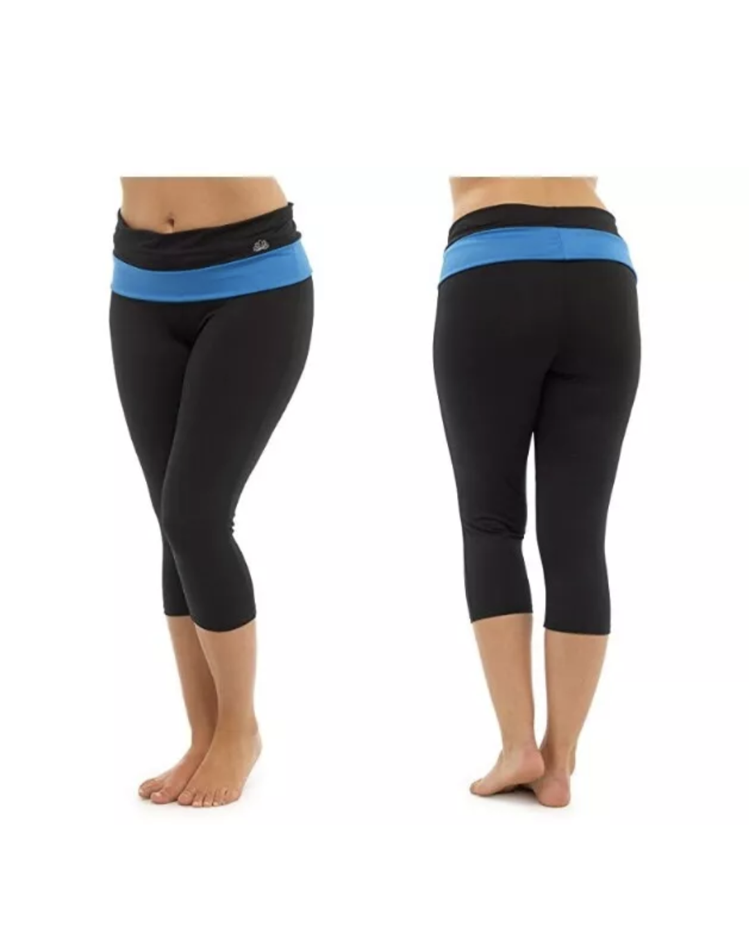 Tom Franks Ladies Yoga Pants  Black/ Purple Medium