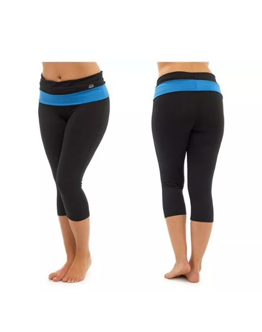 Pantalon de yoga pour femme Tom Franks Noir/Violet Taille M