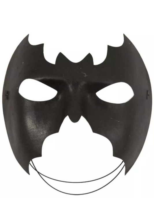 Masque chauve-souris demi-visage déguisement (noir)