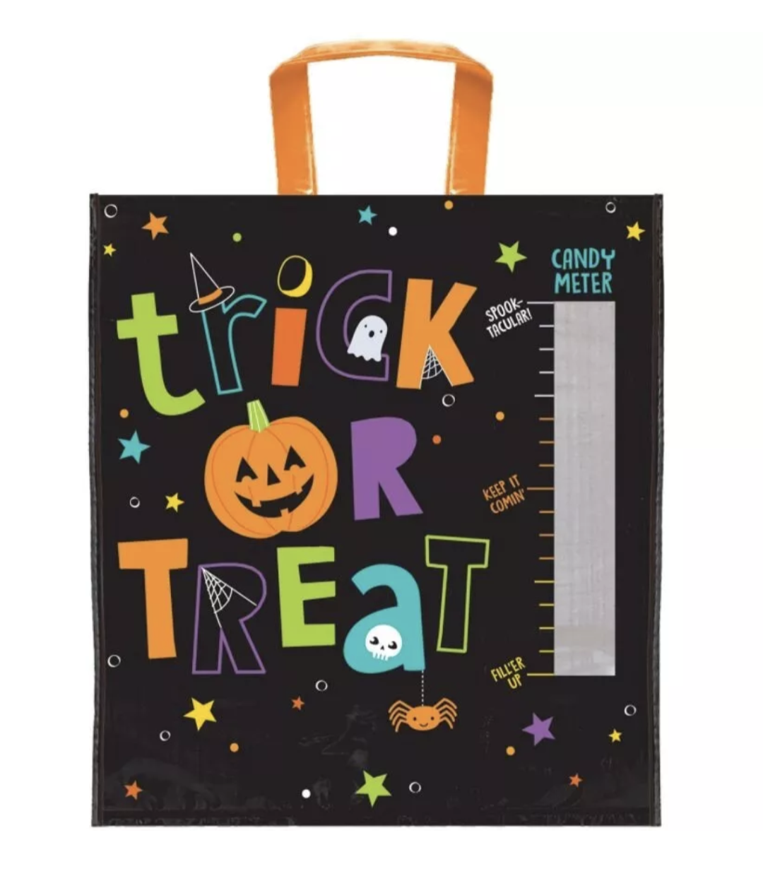 Trick or Treat Candy Meter Halloween Spooky Tote Bag Kids Loot Sweet Bags