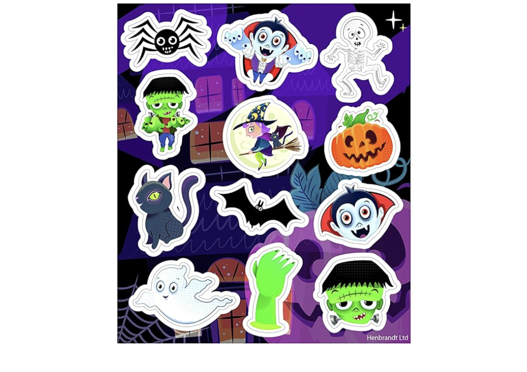 Mini-autocollants d'Halloween pour les enfants - Sac de bonbons ou friandises