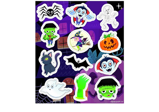 Mini-autocollants d'Halloween pour les enfants - Sac de bonbons ou friandises