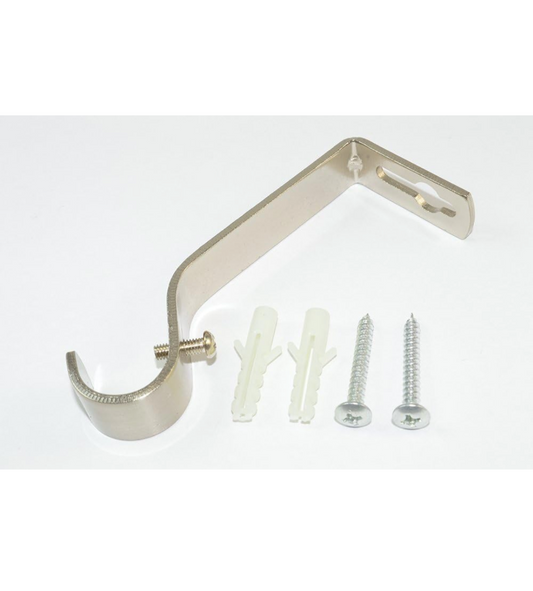 Support de tringle à rideau en nickel brossé 19 mm