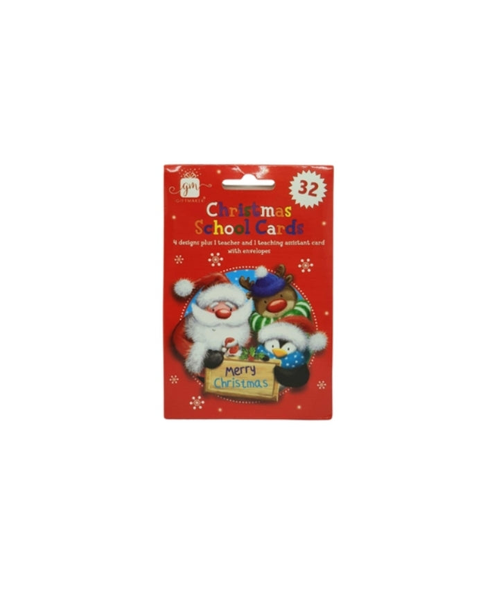 Giftmaker - Cartes scolaires de Noël x 32