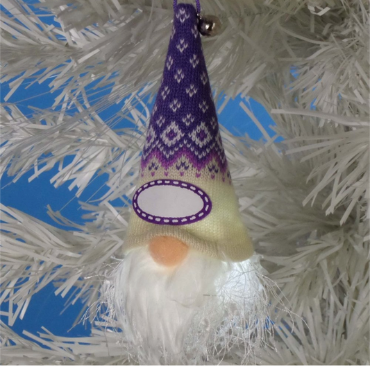 Pre-Personalised Light Up Christmas Gonks - Hanging Decoration- Blank