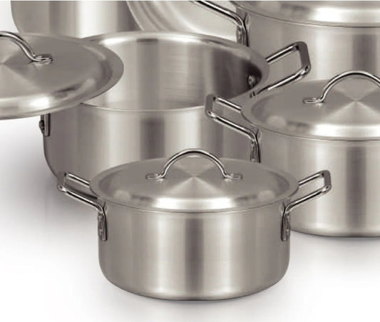 Saffron Cookware Metal Finish pot 6.5 Ltr