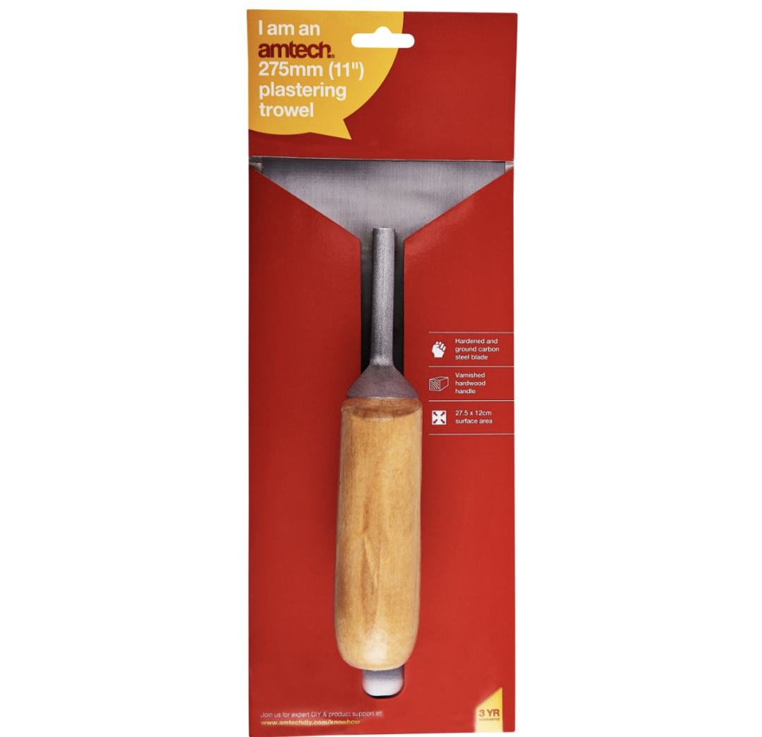 280mm (11") Plastering trowel with wooden handle