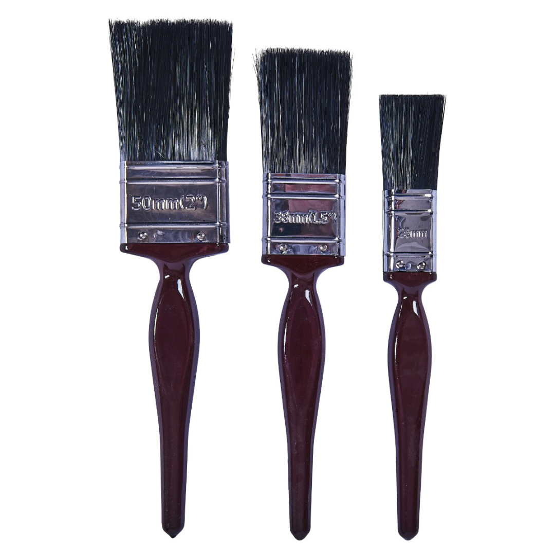 3 Piece no bristle loss paint brush set