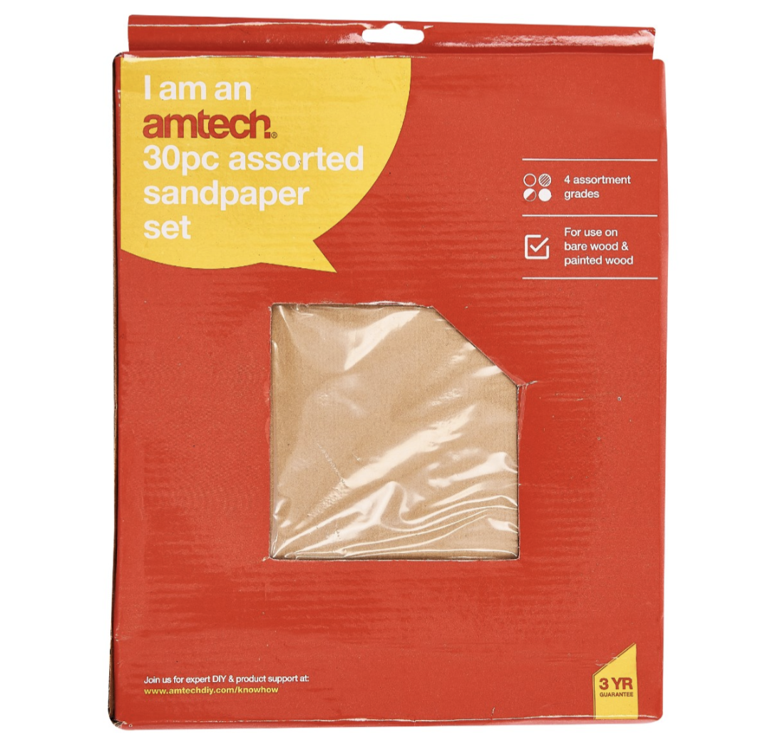 30 Piece assorted sandpaper set (230mm x 280mm)