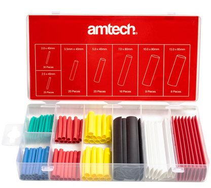 AMTECH ASSORTIMENT DE GAINES THERMORÉTRACTABLES COULEURS 127 PIÈCES