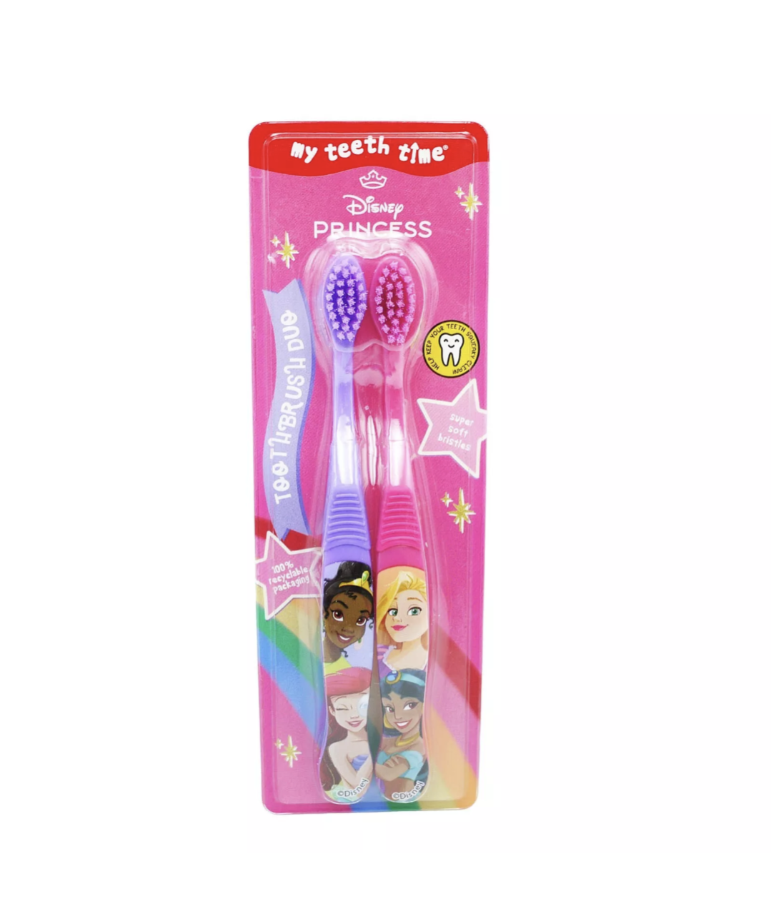 Kids  Girls PRINCESS Disney Toothbrush Pack of 2