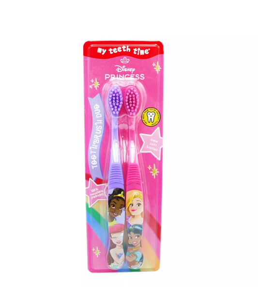 Kids  Girls PRINCESS Disney Toothbrush Pack of 2