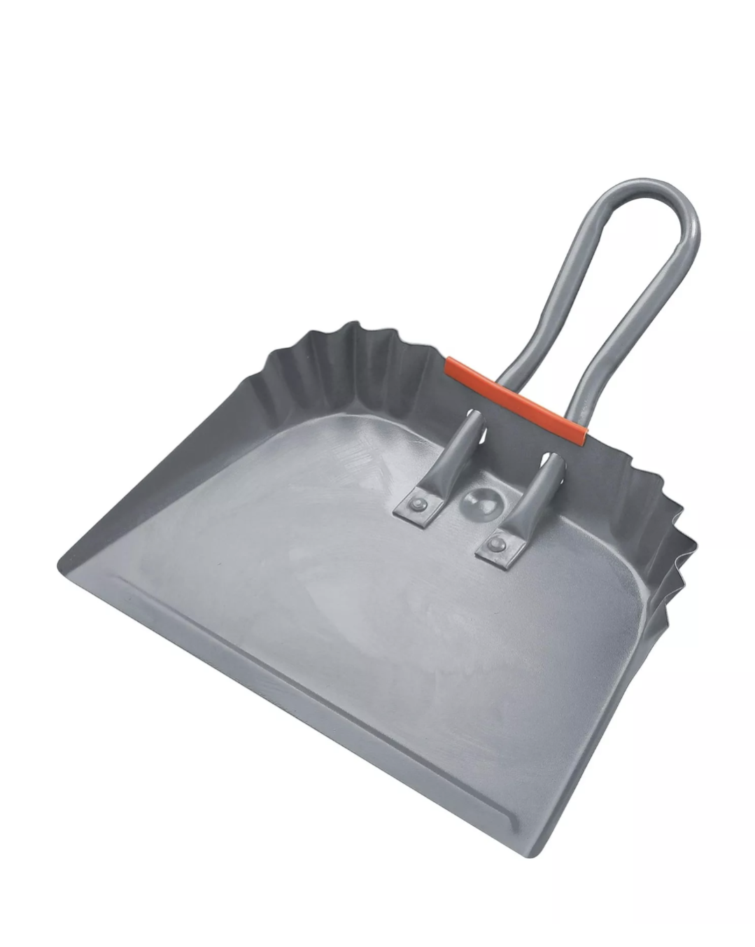 CASA&CASA HEAVY DUTY GREY METAL HAND HELD SWEEPING DUSTPAN CLEANING PAN