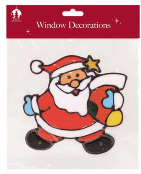 Fenêtre à effet vitrail de Noël Home Decs