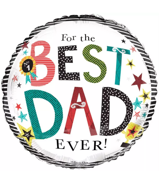 Best Dad Ever - 18" (45.7cm) Helium Balloon -