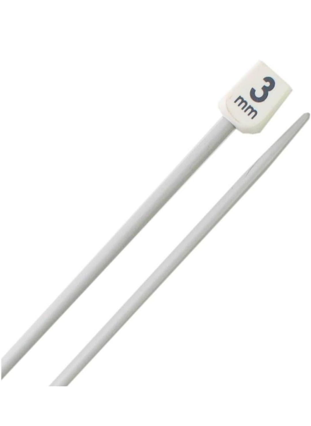 Aluminium Single Pointed Needles (2 x 3mm)