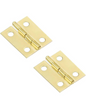 EB Steel Butt Hinge, Brass Plated, 25 mm (1 inch) - Pack of 2 Pieces with screws