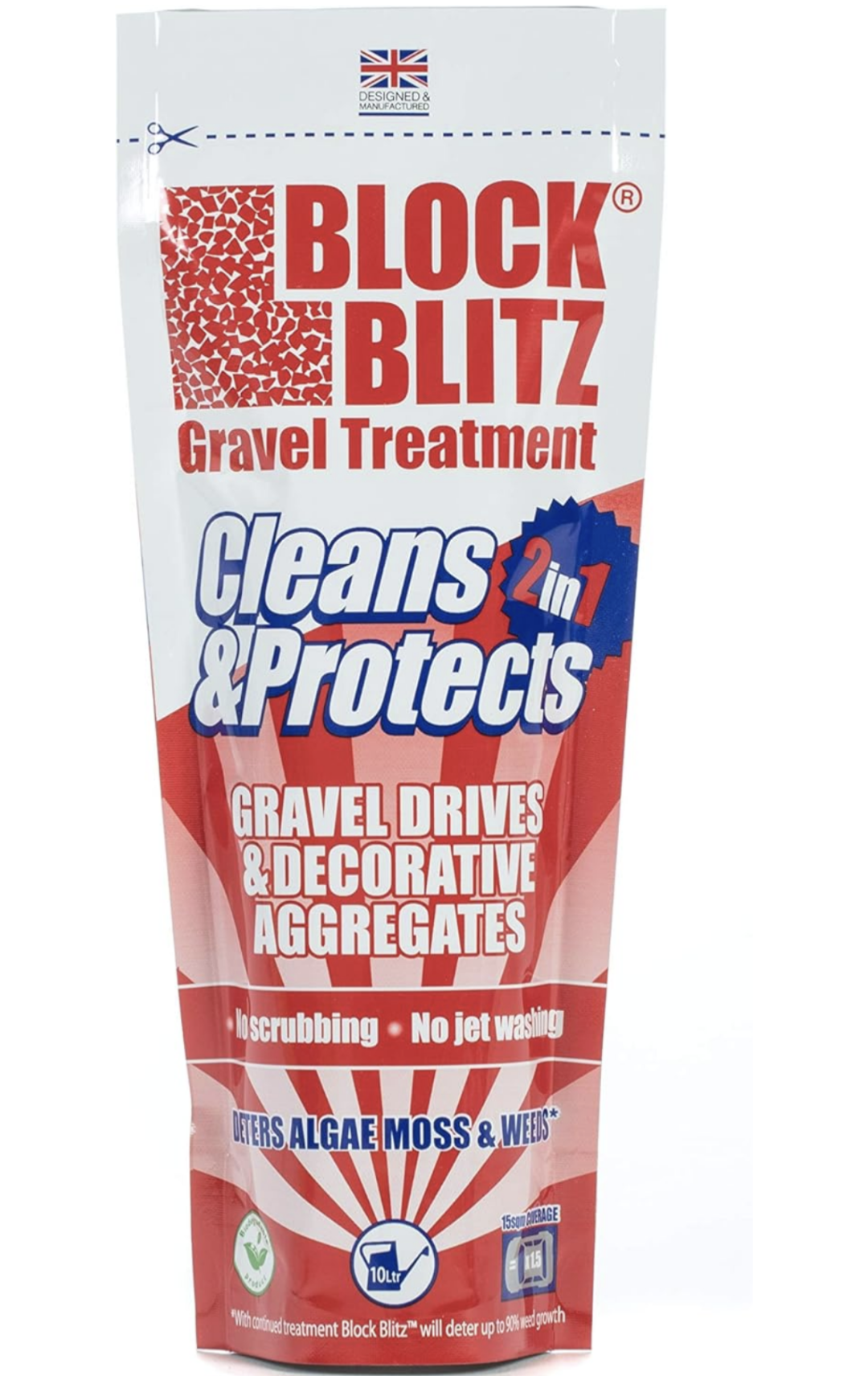 Block Blitz Gravel Treatment - Non wash-scrub Gravel Surface Cleaner -380g