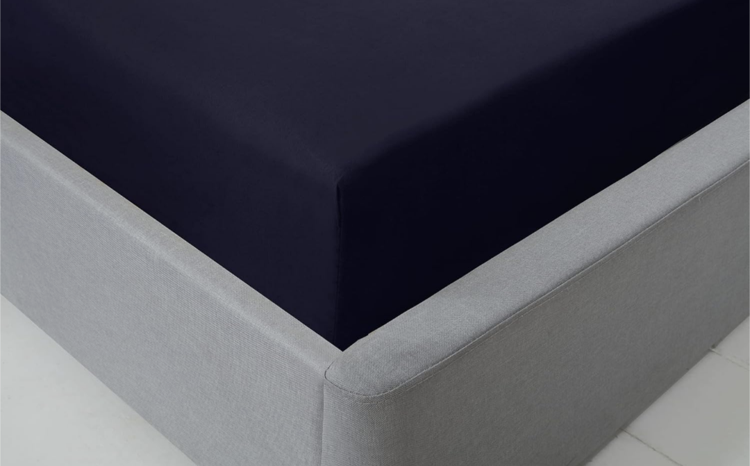 Lyla Fitted Sheet in Navy - King 152x203cm