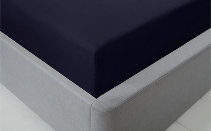 Lyla Fitted Sheet in Navy - King 152x203cm