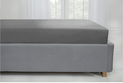 Drap-housse Lyla gris - Grand lit 152x203cm
