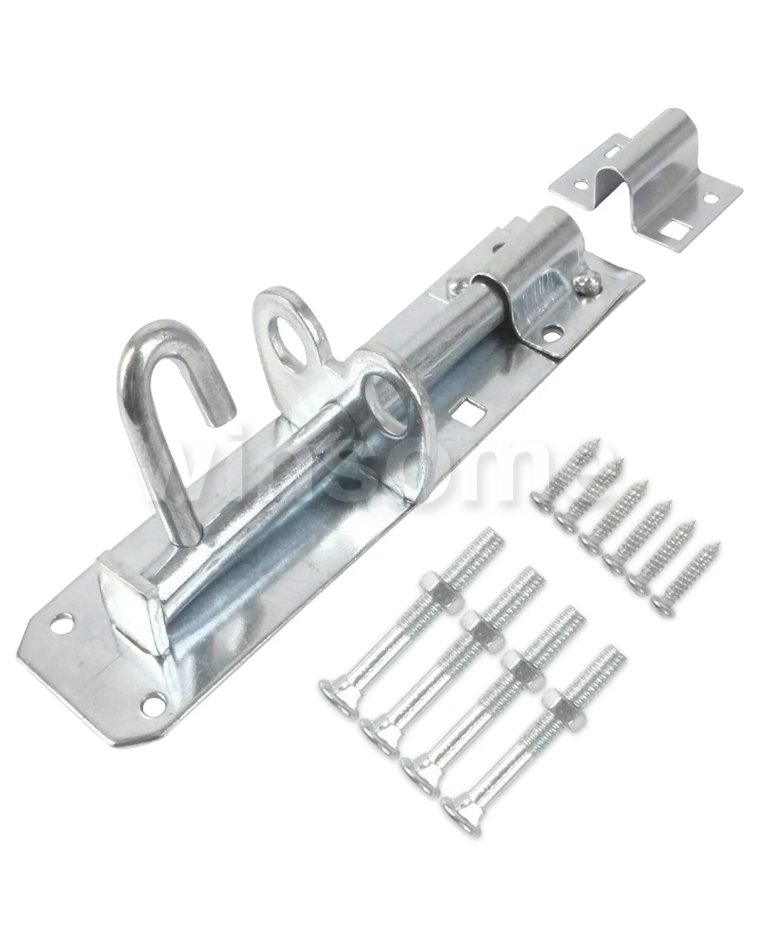 8" Pad Bolt Heavy Duty Gate Latch Locking Bolt Zinc Plated Galvanized