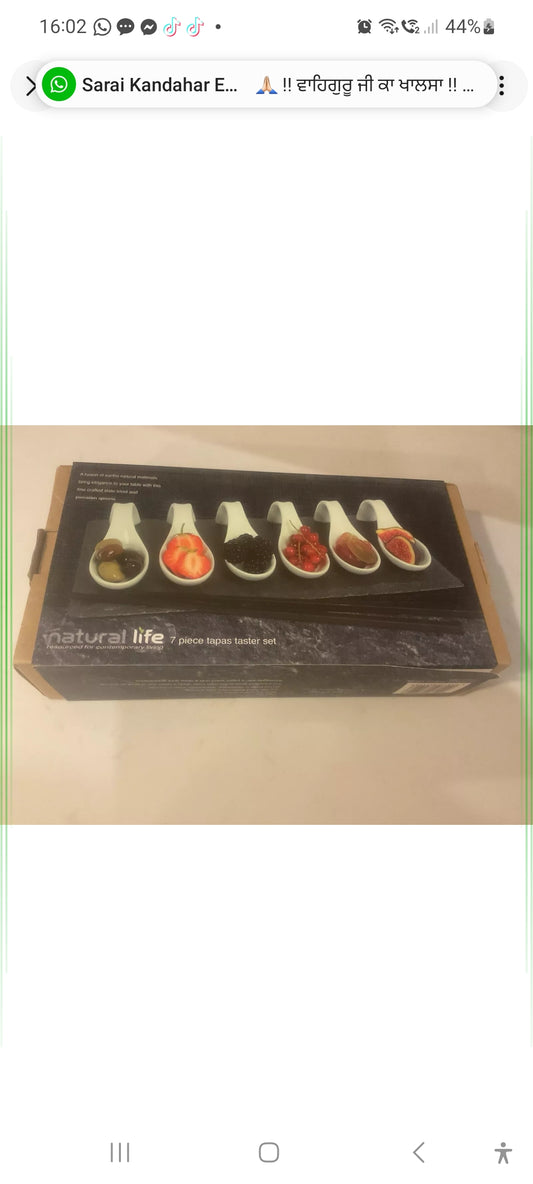 Ensemble de 7 cuillères de dégustation à tapas Natural Life