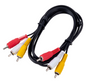 AV:Link  3 X RCA Plugs To 3 X RCA Plugs Lead 1.5m