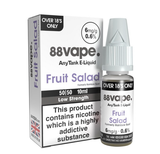 88vape
Fruit Salad (Rainbow Burst) E Liquid - Anytank Series (10ml)