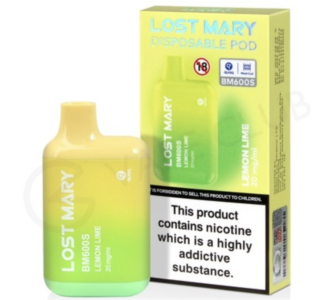 Lemon Lime Lost Mary BM600S Disposable Vape