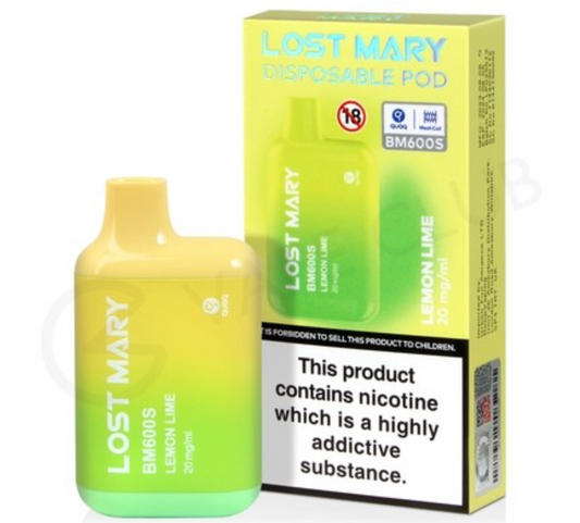 Lemon Lime Lost Mary BM600S Disposable Vape