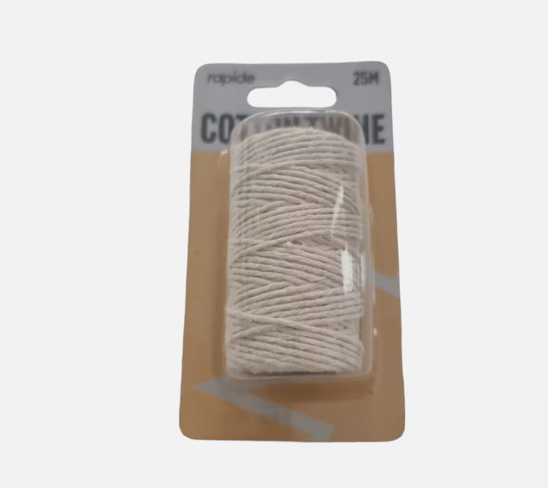 Rapide Cotton Twine White 25Mtr
