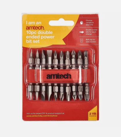Jeu d'embouts de vissage double Amtech L2600 10 pièces