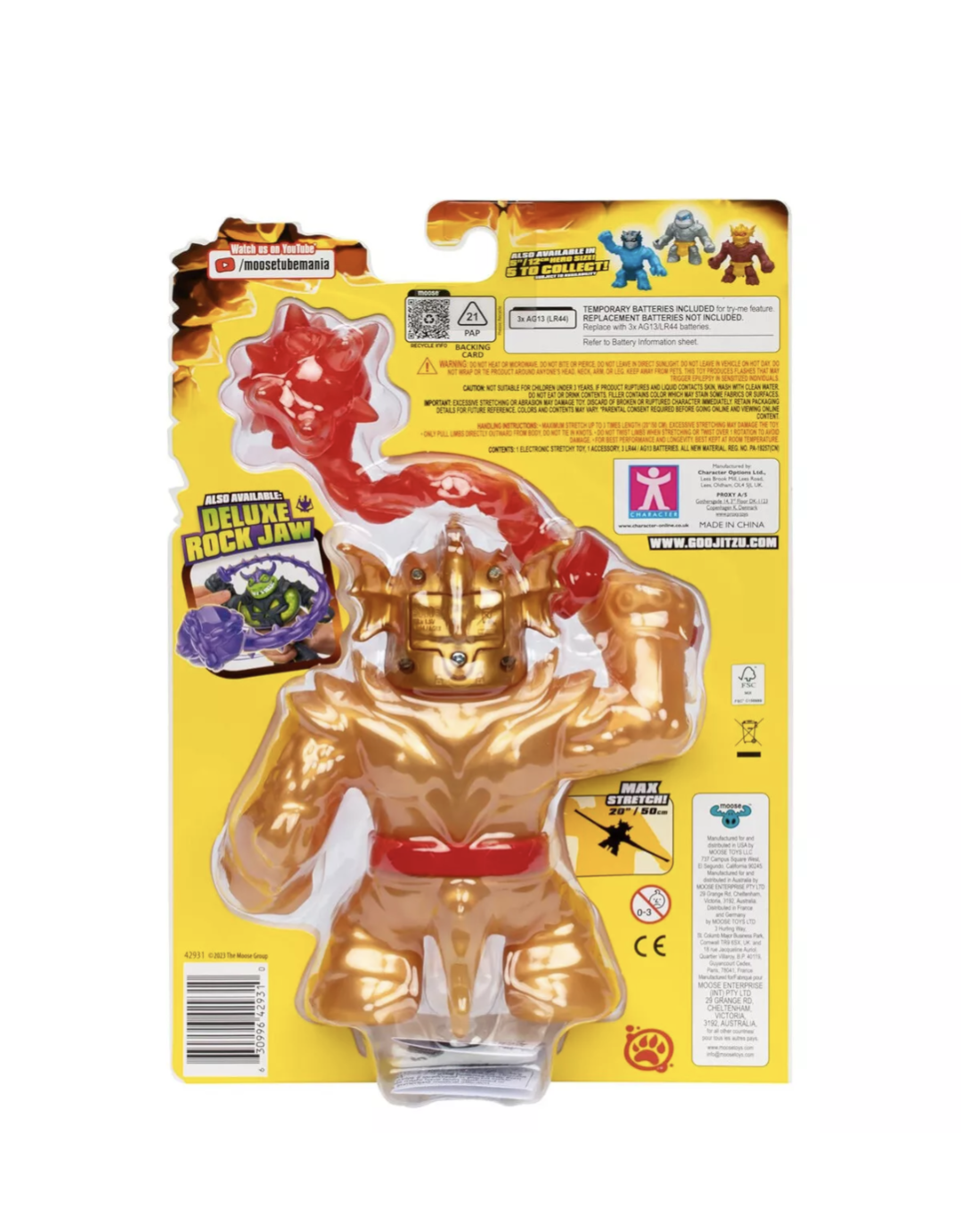 Heroes of Goo Jit Zu Stretch Strikers Pack Héro Deluxe - Figurine Blazagon pour enfants dès 4 ans