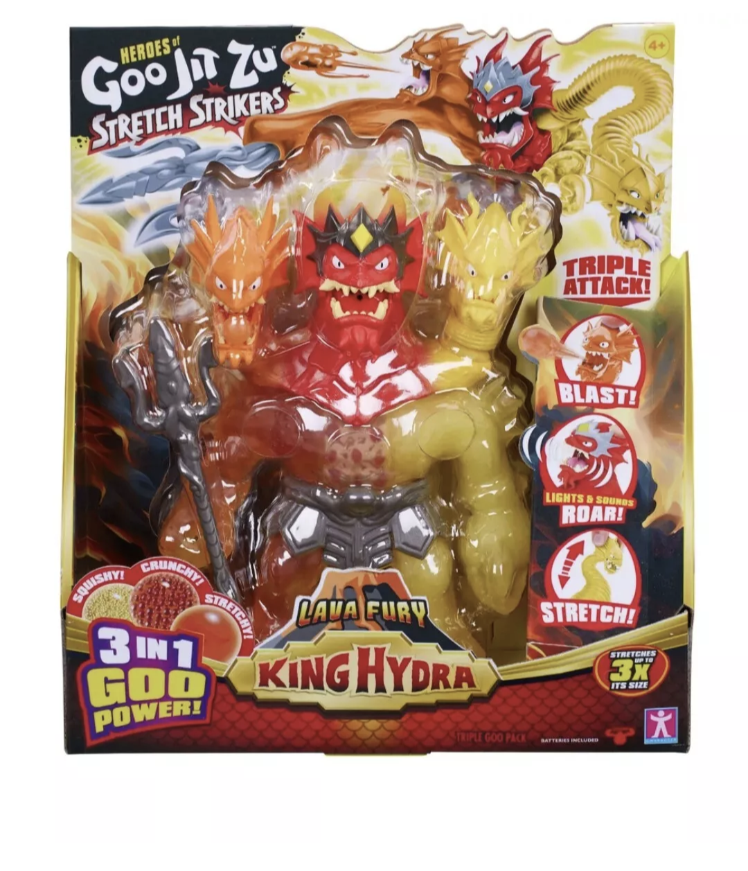 Figurine Heroes of Goo Jit Zu Stretch Strikers King Hydra Fureur de Lave