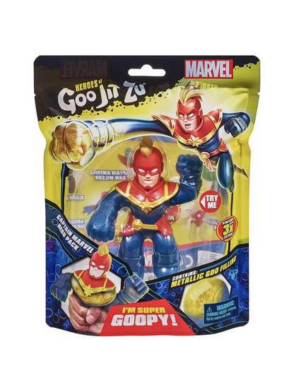 Marvel Superhero S5 - Figurine Articulée Élastique et Moelleuse Captain Marvel 4 ans et +