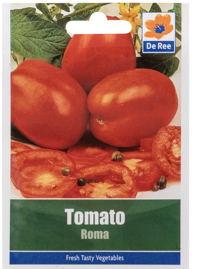 De Ree Tomato Roma Seed Packet - Red