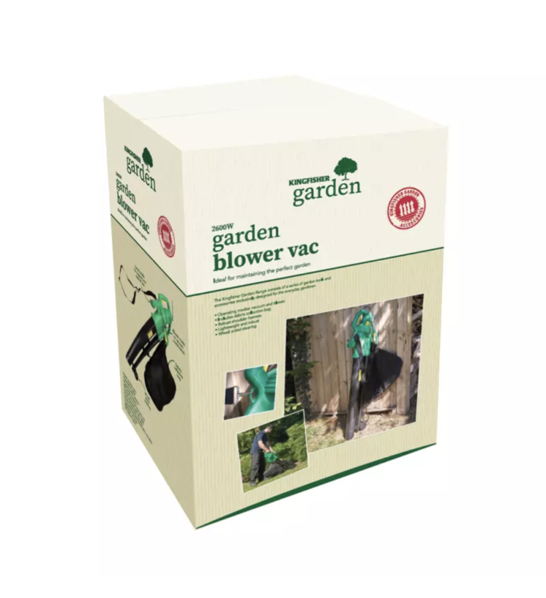 Souffleur de feuilles et aspirateur de jardin 2-en-1 2600W avec harnais d'épaule et roues GPOWER2