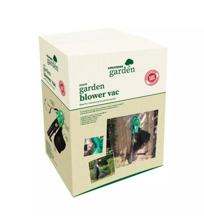 Souffleur de feuilles et aspirateur de jardin 2-en-1 2600W avec harnais d'épaule et roues GPOWER2