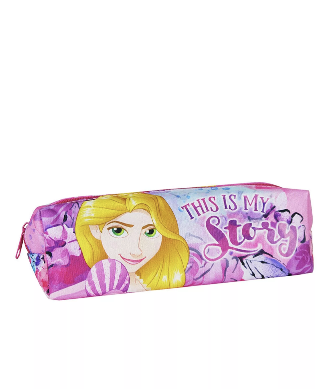 Trousse rectangulaire zippée rose Princesse Disney pour la rentrée des classes des filles