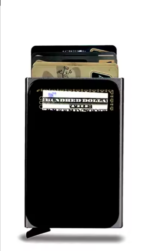 Rfid Smart Credit Card Holder Wallets Metal Slim Pop Up