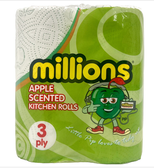 Pack of 2 - Millions Apple Scented Kitchen Towels - White