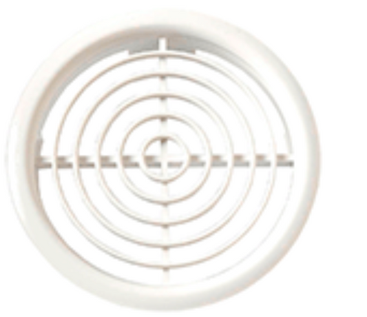 Round Soffit Vents, White 70mm Hole