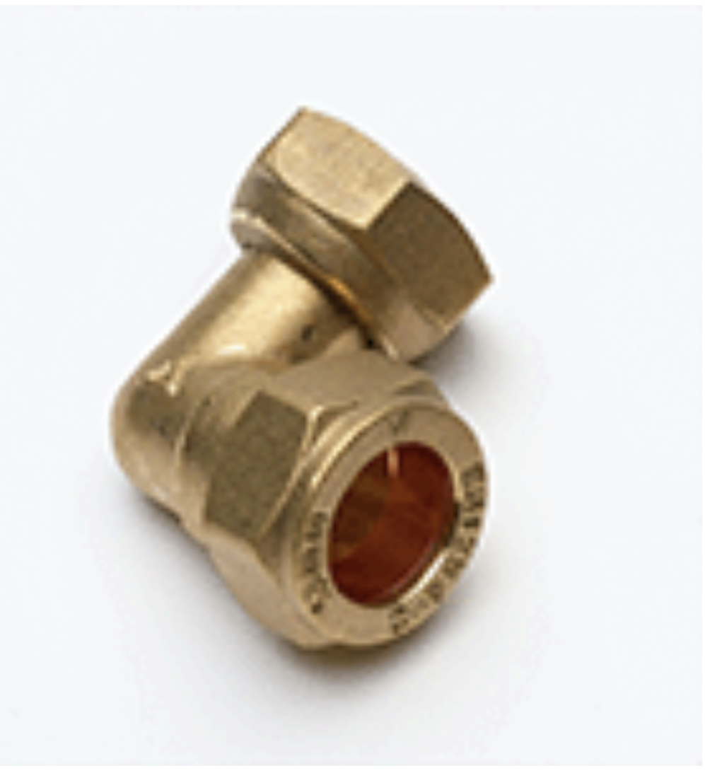 RACCORD À COMPRESSION PLOMBERIE COUDÉ POUR ROBINET 15mm x 1/2 BSP