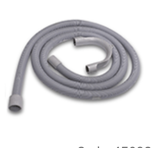 Washing Machine Outlet Hoses, Grey Rubber 2.5M