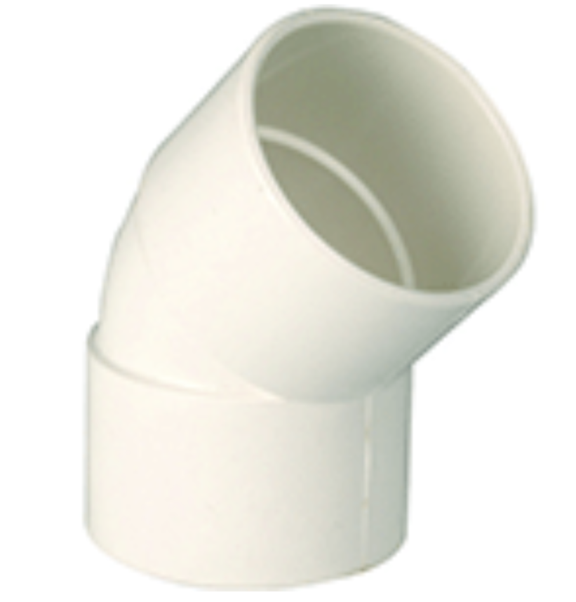 Solvent Weld Fittings - Swept Bend 135° (Plastic) 40mm