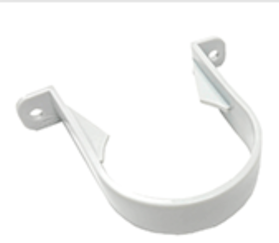 Clips/ Brackets For 68mm Round Rainwater Pipe, Grey
